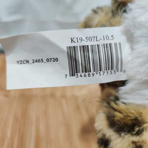 Leopard Plush Stuffed Animal Pink Heart Our Love Is Wild Cheetah Toy Cat 11" - Picture 6 of 7